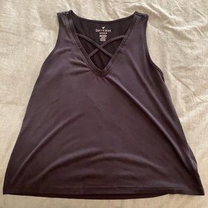 Gray American eagle blouse